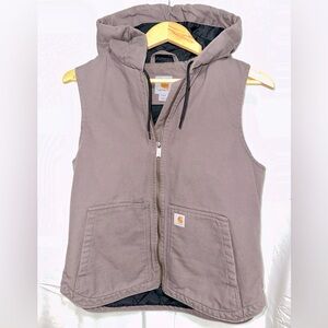 Carhartt Women’s Hooded Vest Taupe/Grey | Small